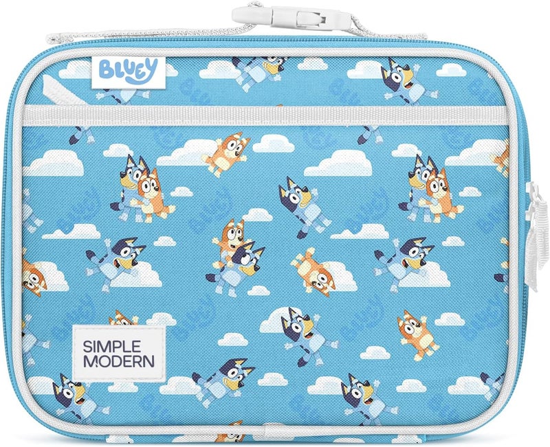 Simple Modern Bluey Kids Lunch Box for Toddler | Reusable Insulated Bag for Girls | Meal Containers for School with Exterior and Interior Pockets | Hadley Collection | Bluey Sky - Image 1